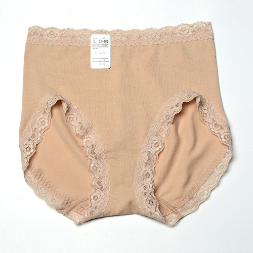 Underwear for fat girls large size high waist lace cotton women's underwear wholesale 1024 underwear