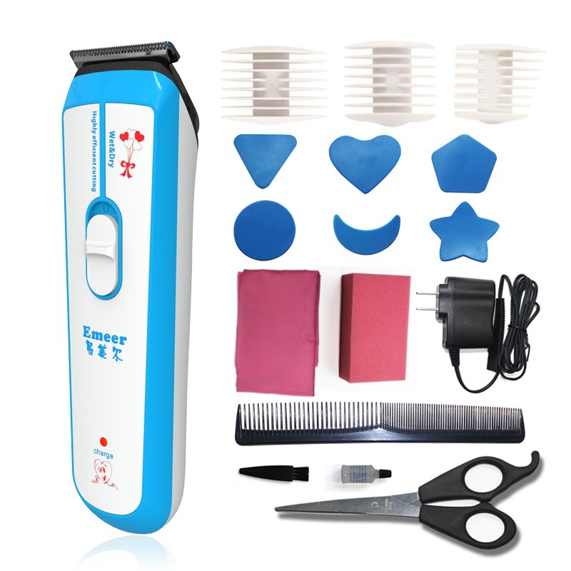 婴童理发器陶瓷刀头静音防水剃头刀小孩电推子成人剃头器 亚马逊