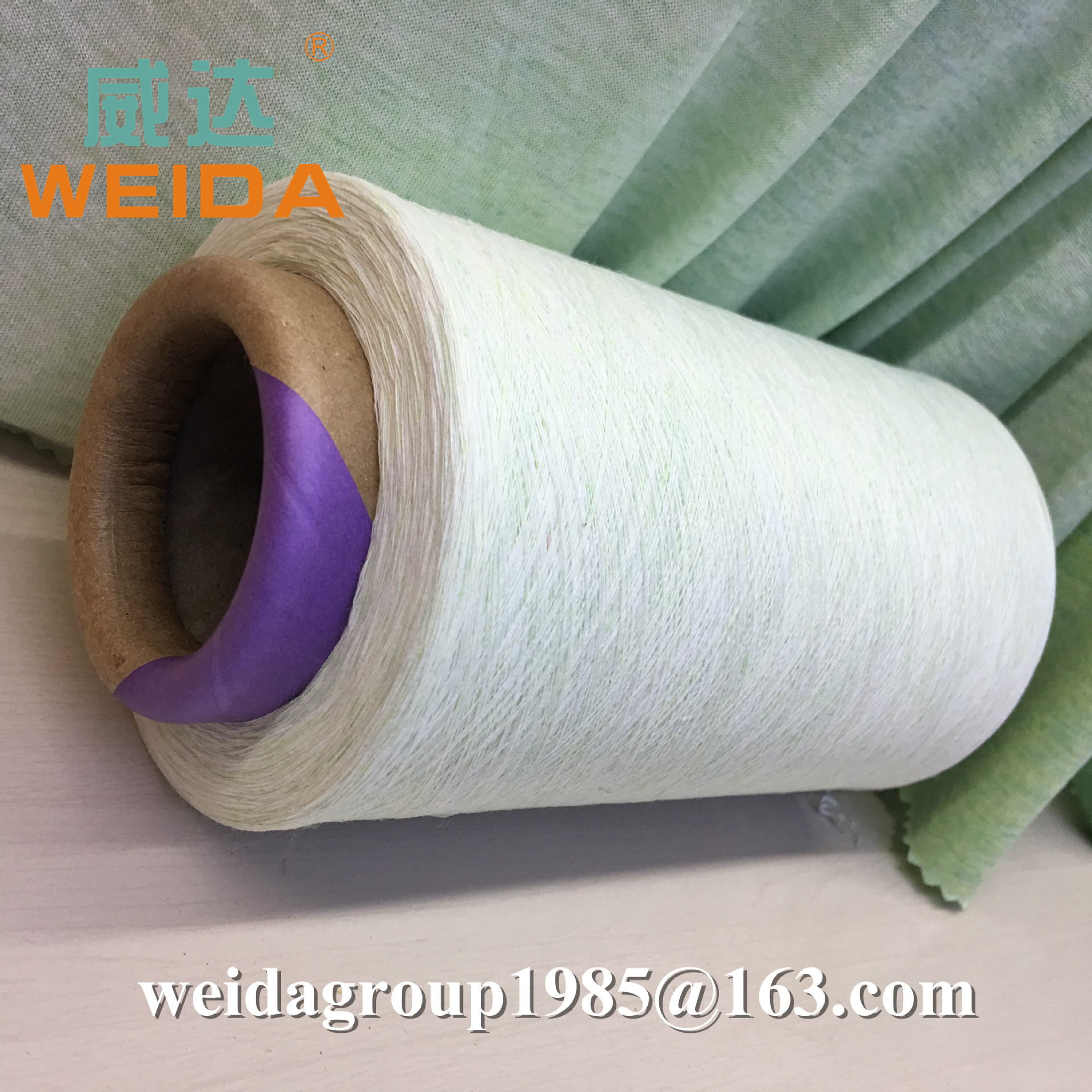 专业色纺企业厂家直销30S全棉气流纺色纺纱 OEC100花灰绿