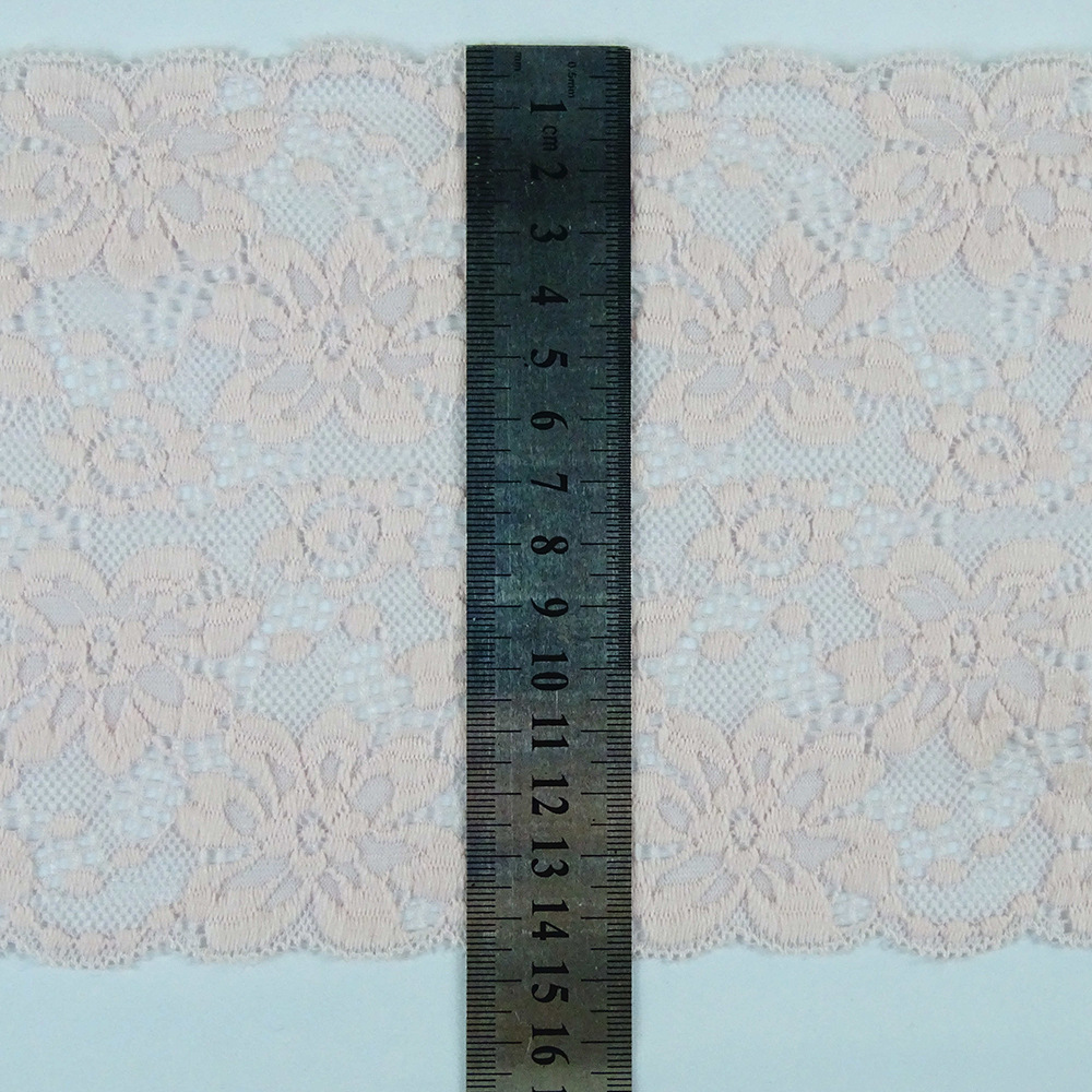 粉色彈力蕾絲花邊批發 小香風女士蕾絲內衣褲花邊面料廠家