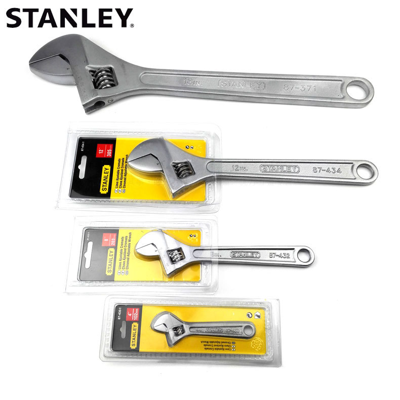 史丹利多功能活动扳手4寸6寸8寸10寸12寸15寸18寸光柄活络扳手