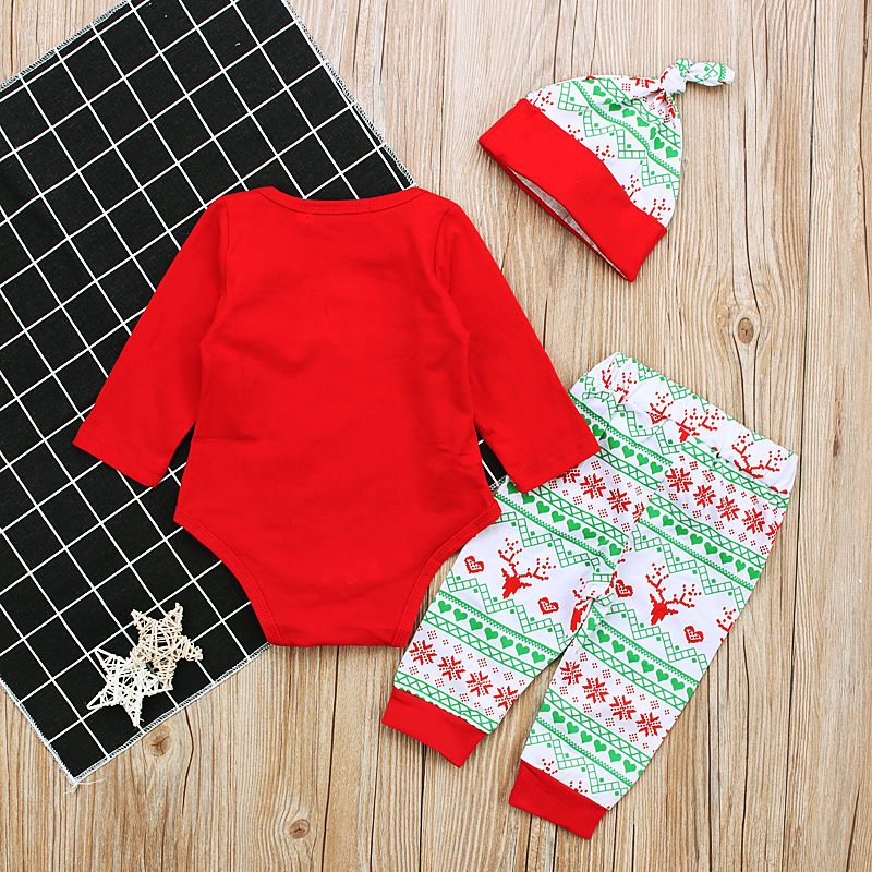 Macacão de escalada de manga comprida para crianças, primavera e outono, macacão de escalada Ha, três peças de roupa infantil_voghion.com