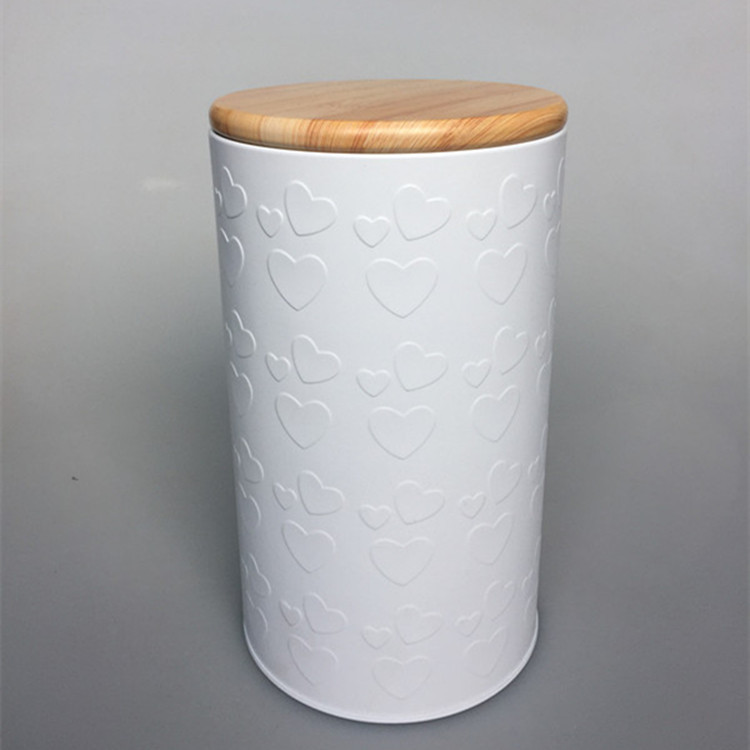 工厂直销仿木铁盖铁罐亚光高端性药铁罐零食杂物罐马口铁圆罐