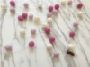 Wool ball sibling: white+light purple+rose red