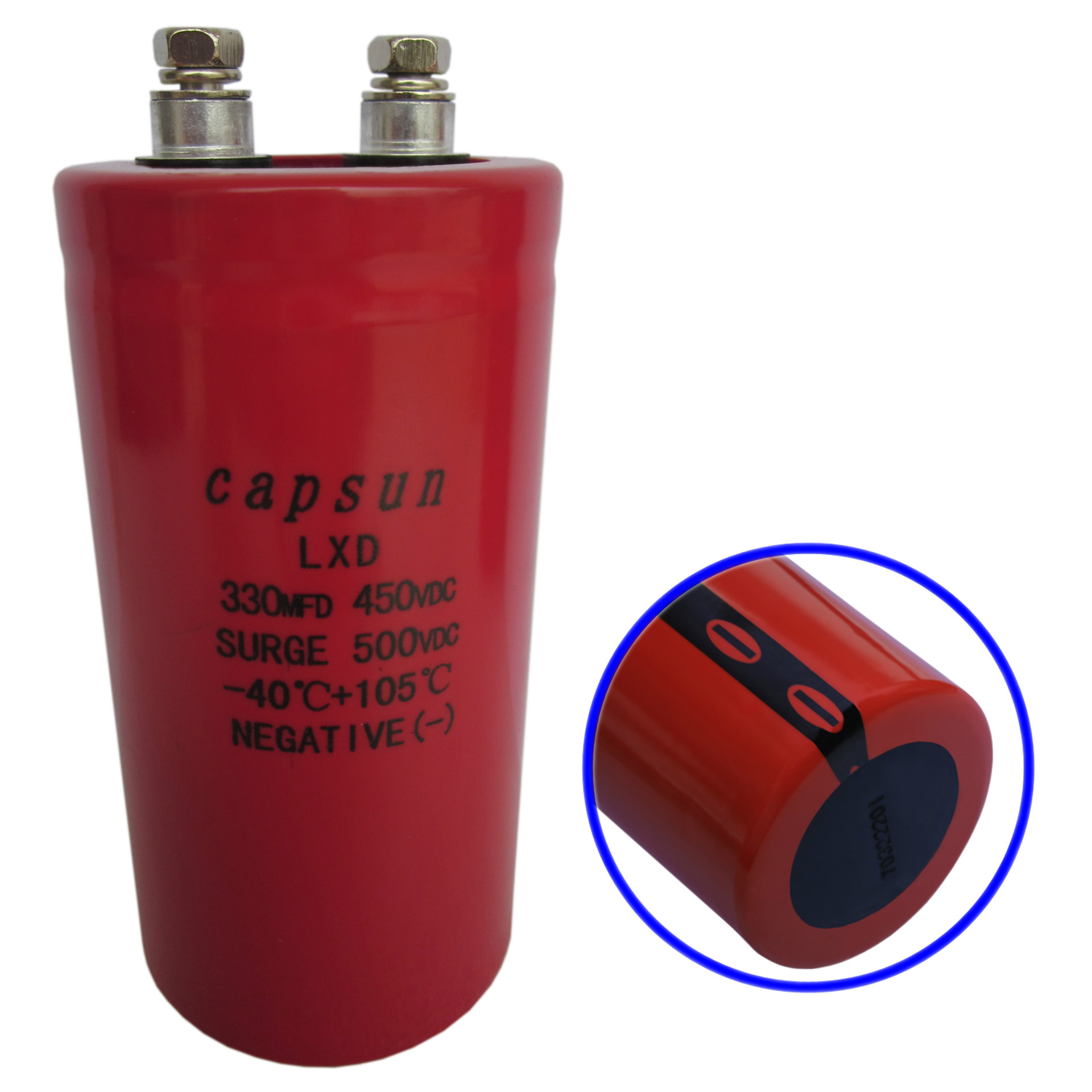 厂家供应游艇铝电容器450V330UF 摩托车铝电解电容器  青佺电子