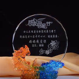 商务树脂底座水晶奖杯 厂家批发创意礼品水晶奖牌工艺品