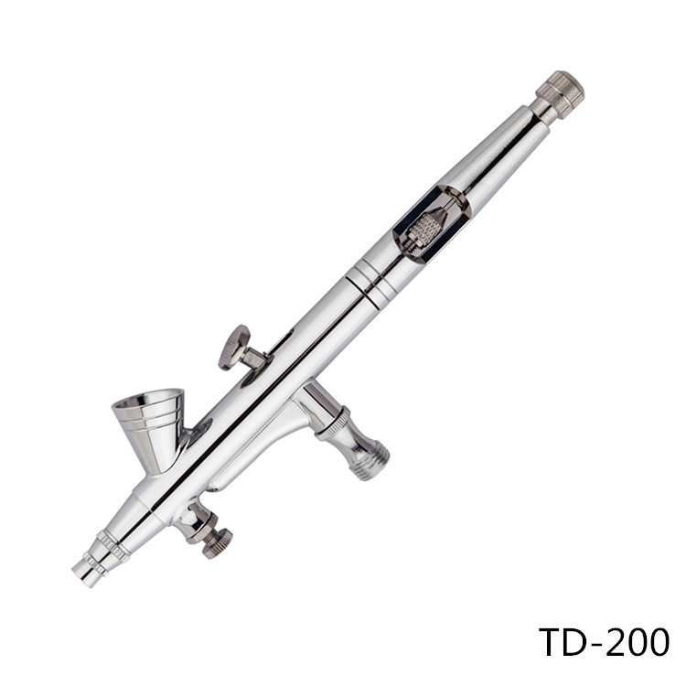 供应0.25mm口径2cc 上壶带风量调节双动喷笔 TD-200