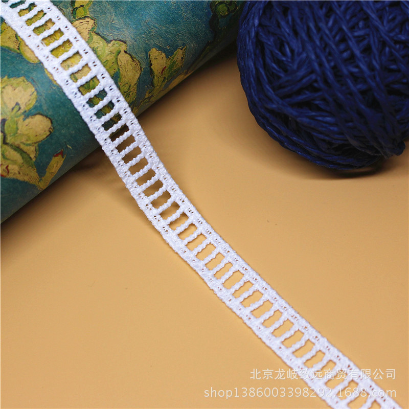 服装花边饰品1CM牛奶丝水溶花边条码 织带 刺绣楼梯花边 服装辅料