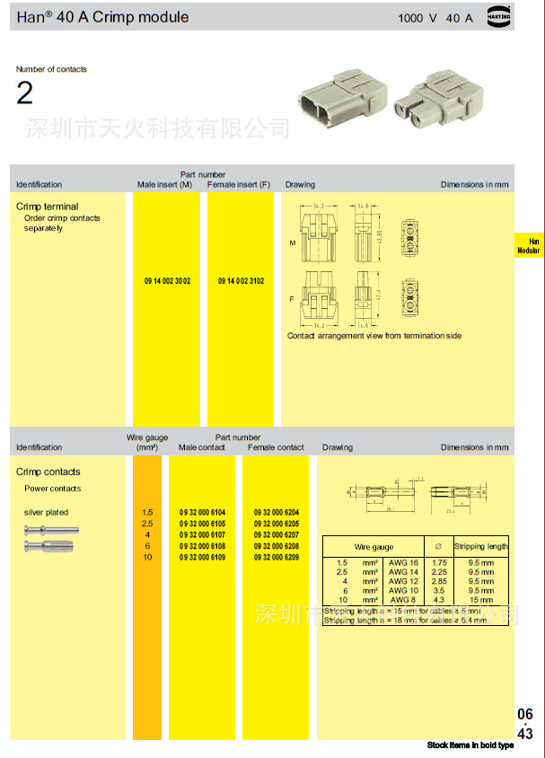 HARTING/哈丁原装进口正品连接器矩形连接器09 14 002 2646-阿里巴巴