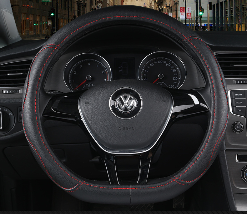 New steering wheel cover four seasons leather handle cover summer D-type steering wheel cover summer steering wheel cover handle cover