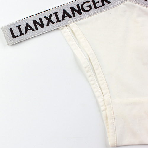 Women's Women's Sexy Letter Cross Strap Ice Silk Underwear Seamless Low Waist Briefs Thong