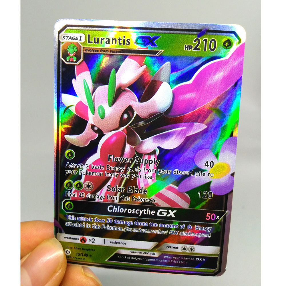 100pcs GX + trainer Cards Pokemon Flash Card Lot Holo Trading GX Cards