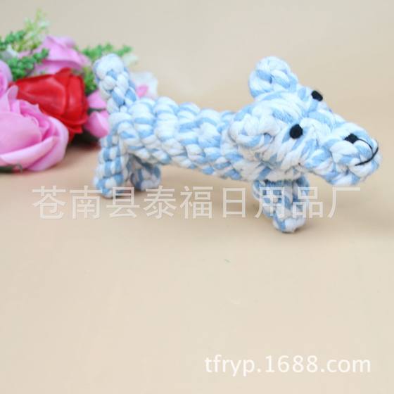 Pet cute puppy cotton rope toy animal series molar tooth cleaning bite toy dog ​​toy cat toy