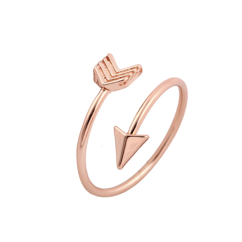 Hot Sale Retro Rock Art Style Arrow Ring Opening Adjustable Cross Tail Ring Wholesale Nihaojewelry display picture 5