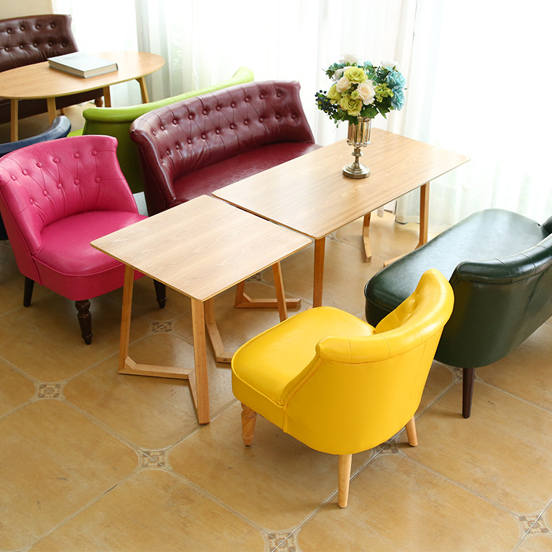 Cafe Western Restaurant Dessert Milk Tea Shop Simple Japanese Leisure Negotiation Reception Sofa Table Chair Combination Wholesale