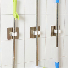Creative multifunctional mop clip strong traceless mop rack kitchen broom hanger hook sticky hook