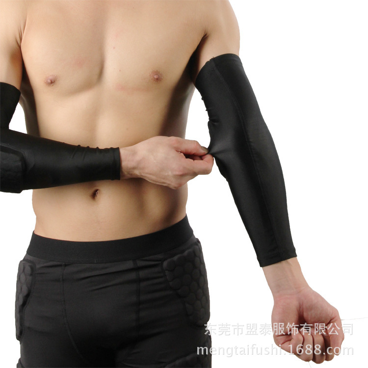 運動護肘男籃球健身透氣護具黑色護腕保暖護胳膊護臂關節廠家直銷