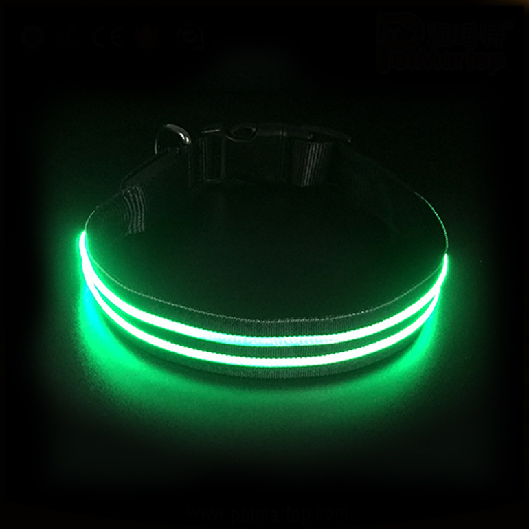 亞馬遜熱銷款 可充電款寵物帶 LED發(fā)光 夜間發(fā)光狗項(xiàng)圈 廠家直銷