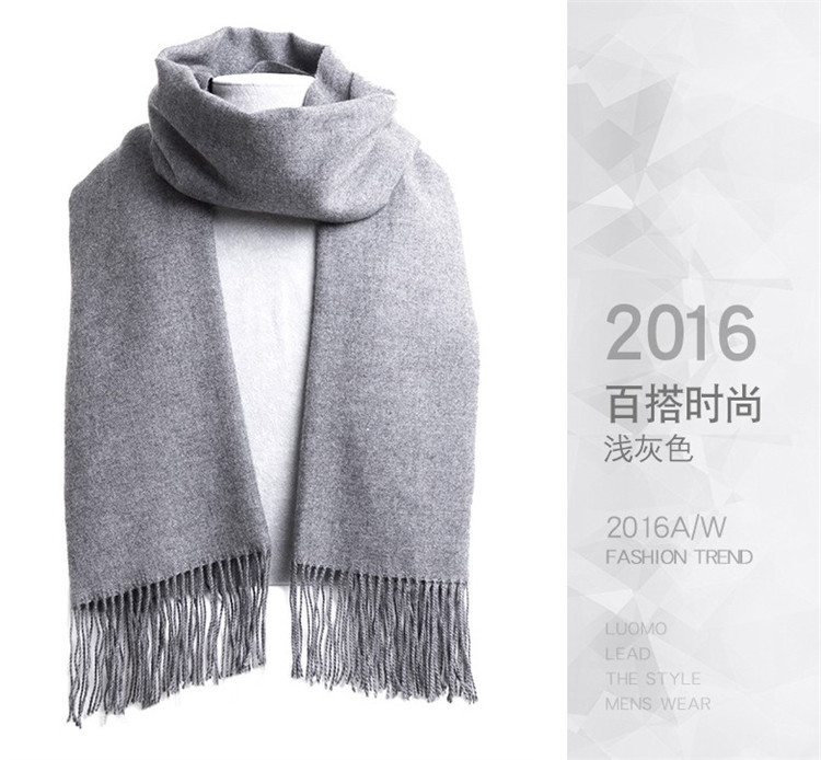 Unisex Simple Style Solid Color Imitation Cashmere Tassel Winter Scarves display picture 3