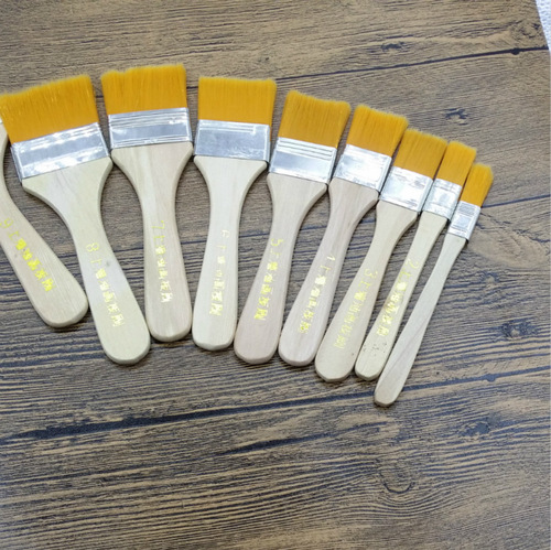 Manufacturer wholesales No. 1-12 wooden handle nylon hair oil painting board children's paint brush art acrylic industrial paint brush