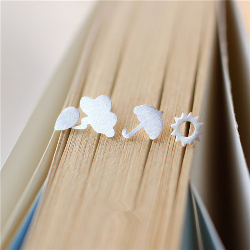 Sun Rain Drops Lightning Studs Sunny Rain Weather Ear Studs Umbrella Ear Studs display picture 6