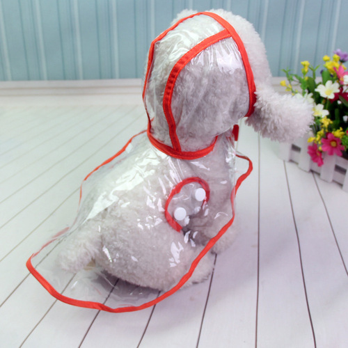 Dog raincoat spring and summer Teddy small dog pet poodle puppy raincoat transparent raincoat pet clothes waterproof