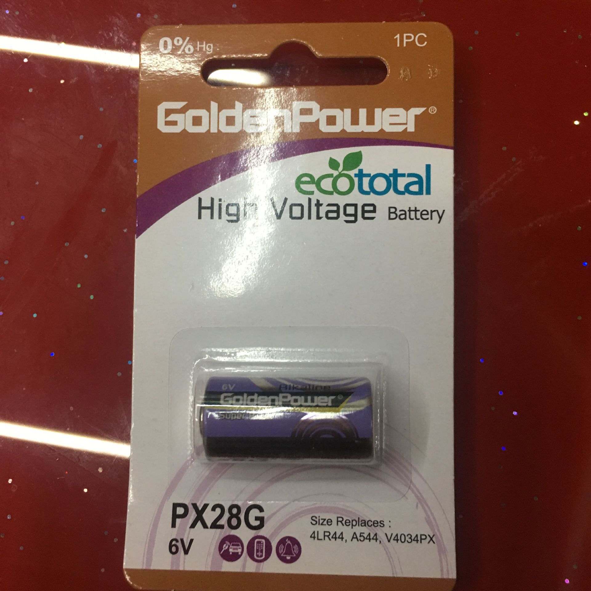 金力Golden power px28G 4LR44 4A76通用碱性电池美容笔电池6V