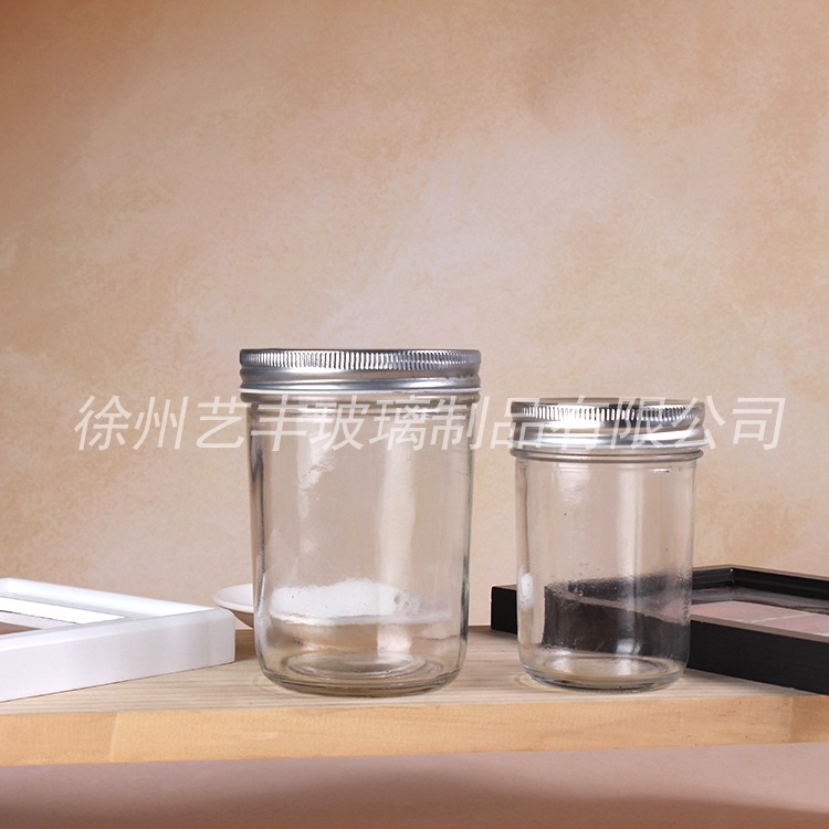 供应大小鱼子酱玻璃瓶 果酱玻璃瓶可定制蜂蜜瓶 带盖 梅森罐