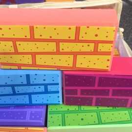 软体砖积木砖儿童早教彩炫砖幼儿园亲子园EVA彩印拼搭组合积木