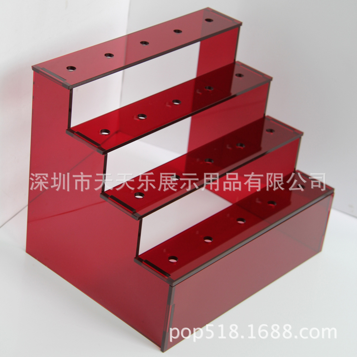 厂家批发亚克力推推乐四层多孔可拆装蛋糕架展示架，糕点陈列架