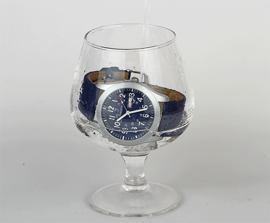 Relógio de quartzo masculino estilo militar clássico nylon_voghion.com