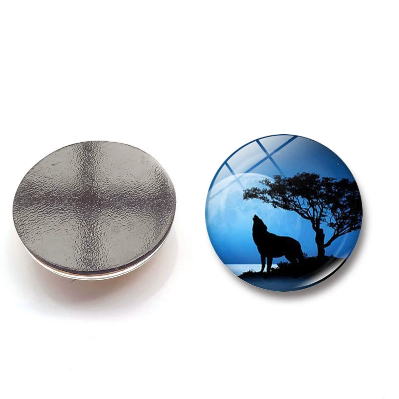 Glass round magnetic fridge magnet, 25mm