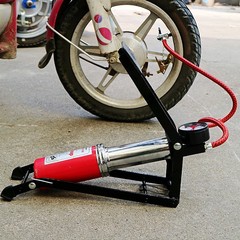 腳踩打氣筒汽車車載充氣泵雙缸自行車電動車打氣筒電瓶車腳踏充氣