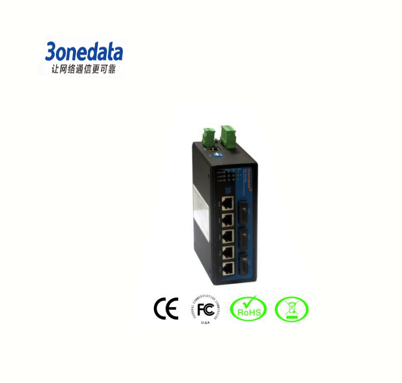 IES618-3F 5口百兆电+3口百兆光 网管型导轨式工业级以太网交换机
