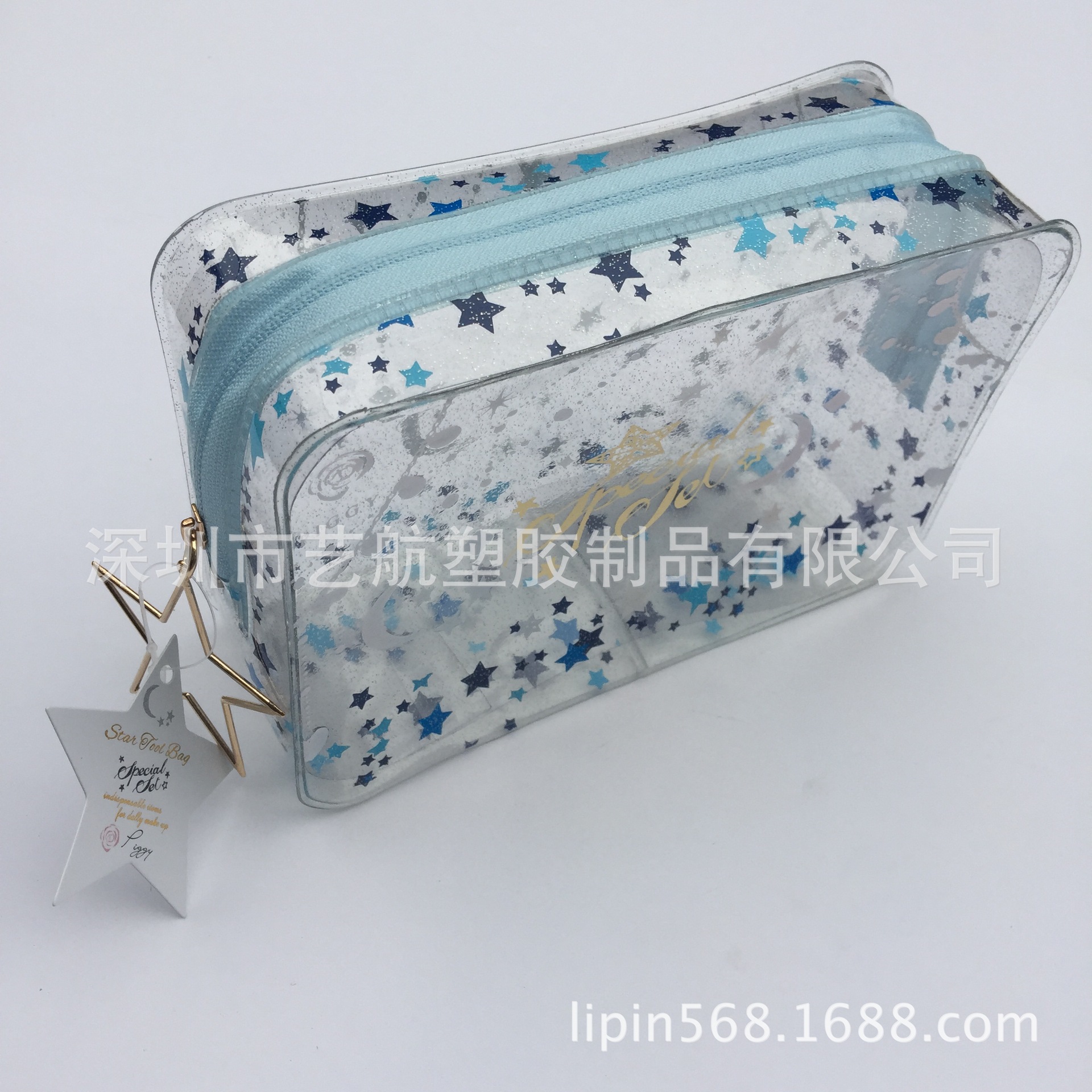 星空包半透明PVC化妆包PVC磨砂袋防水耐磨洗漱包出口日本密封