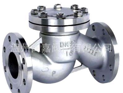 厂家直销不锈钢HH44Y带阻尼缸旋启式止回阀  不锈钢法兰止回阀