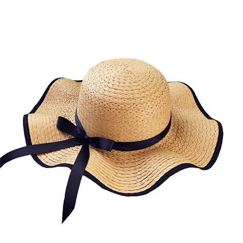 Korean Bowknot Sunshade Sunscreen Straw Hat display picture 9