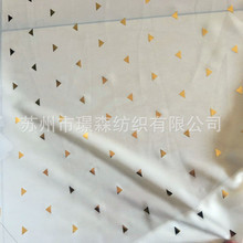 乱麻雪纺时尚烫金面料 底布可指定 花型全部现版 小碎花 满底烫等