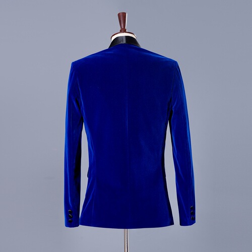 men's jazz dance suit blazers Men dress suit, singer performance suit, business red velvet royal blue