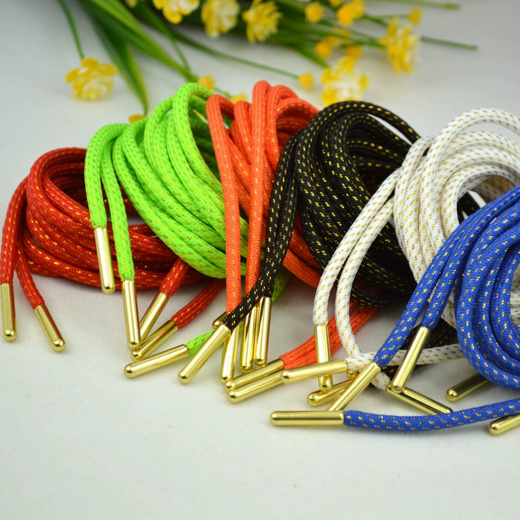В наличии металлическая головка золотой проволоки шнурки круглый оптом тренд шнурки высокого качества подходят AJ Air Force One