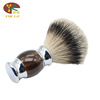 Amber hair shaving brush, men's metal ecological resin