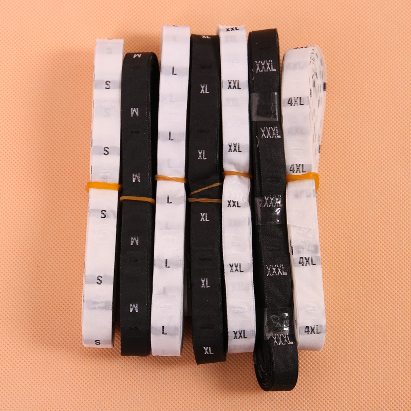 厂家直供涤纶布标织唛号码标衣服商标领标定做尺码标现货服装辅料