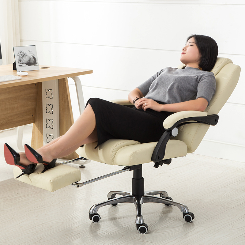 Silla de computadora jefe Silla de cuero silla de oficina Silla de escritorio simple asiento taburete RC-11 para el hogar