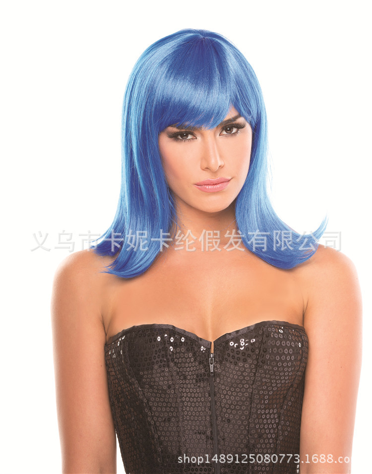 Peluca de fiesta de estilo medio Peluca de fiesta Boda Imitación de pelo japonés