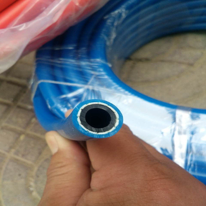 a 编线红色管 液化气管 氧气乙炔软管 空气管高压气管丁青橡胶管