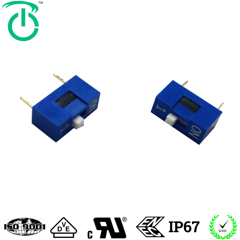 厂家生产高品质台系1位蓝色拨码开关DIP拨动开关