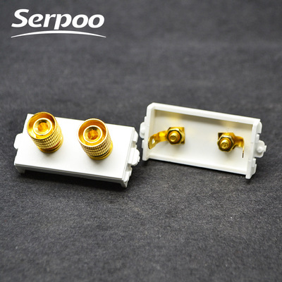 PC家装墙壁插座 环绕音响面板模块 OEM贴牌加工布线面板音响模块|ms