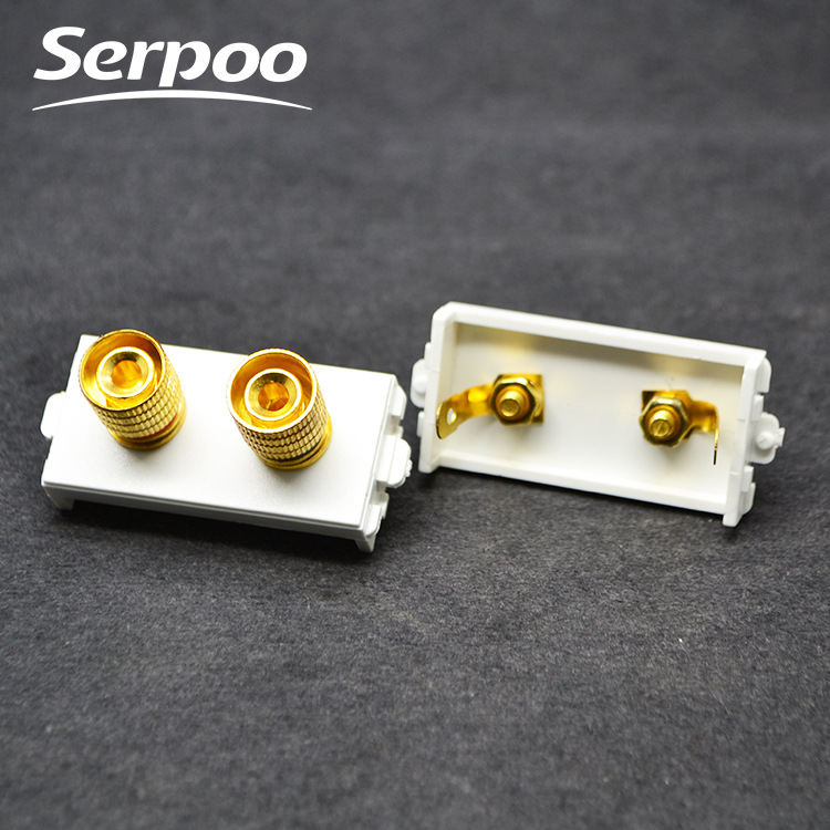 PC家装墙壁插座 环绕音响面板模块 OEM贴牌加工布线面板音响模块|ms