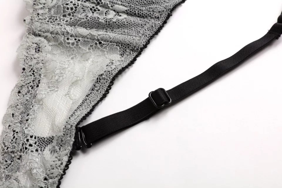 Lingerie sexy en dentelle ultra-fine, grande taille, affichage de la poitrine, petit ensemble de soutien-gorge transparent pour femmes, 16001_voghion.com