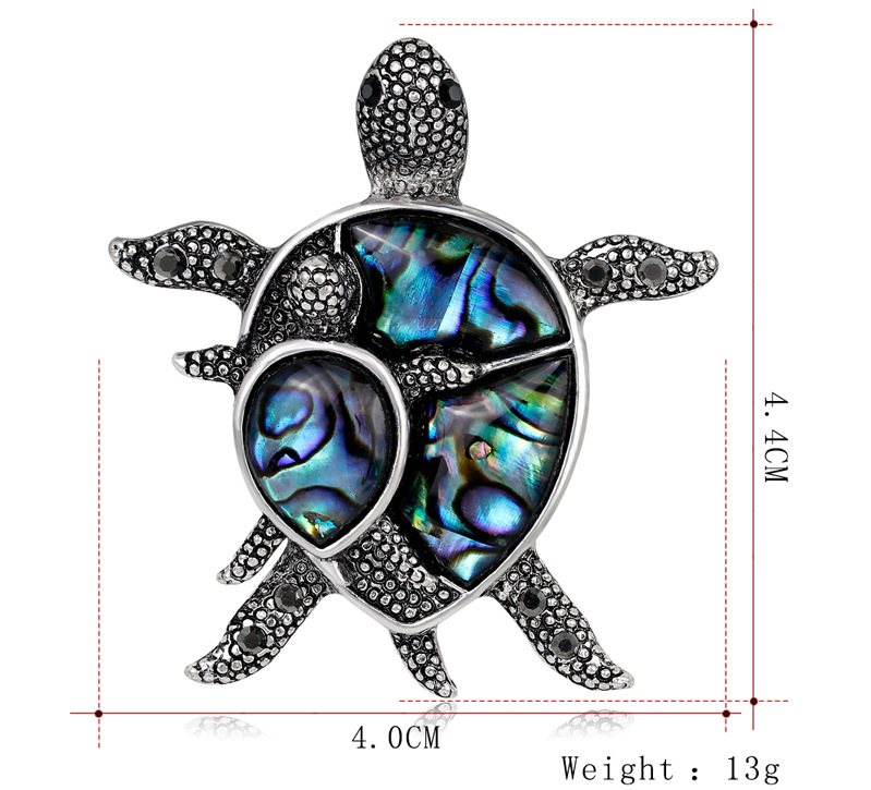 Animal Brooch Series Fashion Magazines Personality Wild Tortoise Shell Material Brooch display picture 1